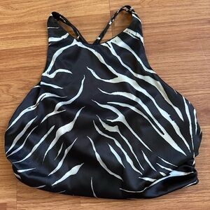 Zara zebra print satin top New without tags size Small
